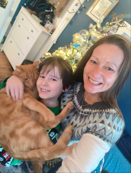 Cryptosporidium victim Rafferty Watts, 10, with his mum Jennifer, 52.